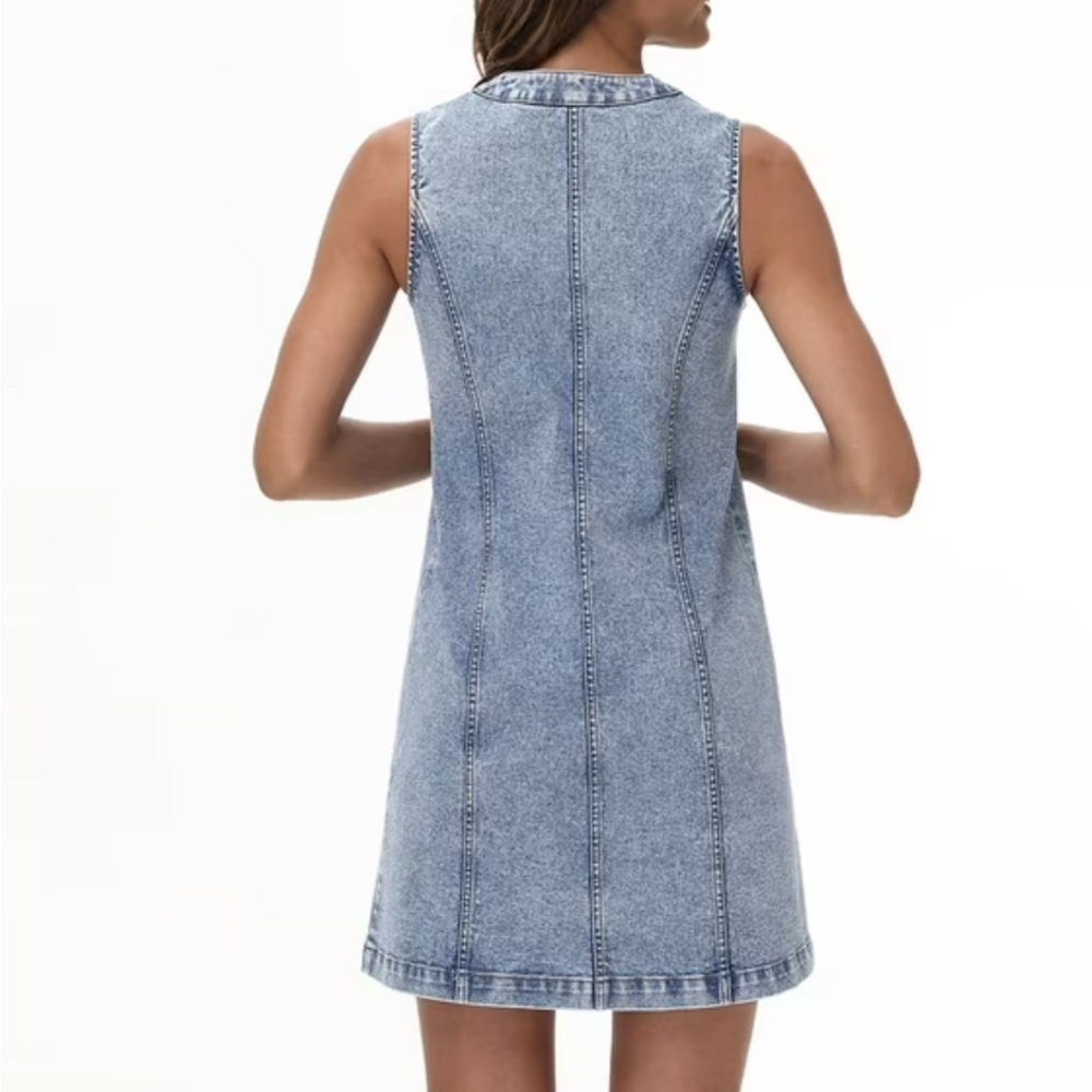 Frye Size XL Women's Sleeveless Denim Mini Dress NEW! - Picture 4 of 8